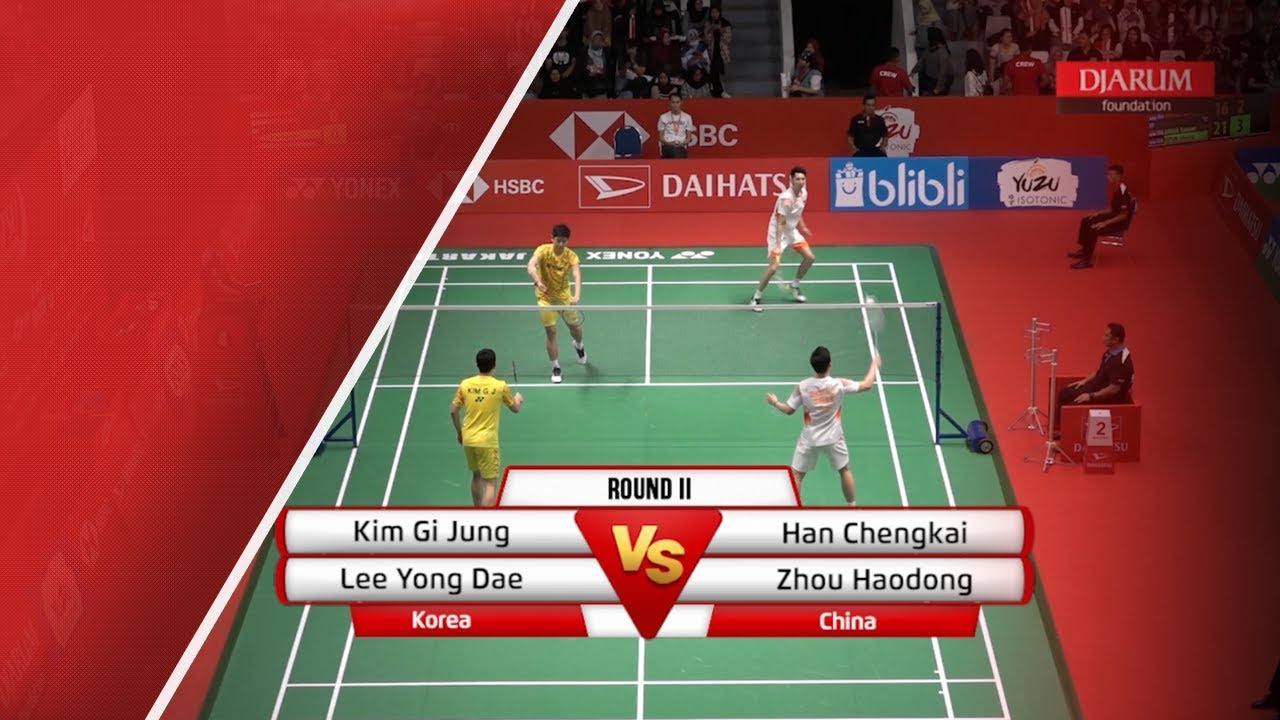 KimGi Jung/Lee Yong Dae (Korea) VS Han Chengkai/Zhou Haodong (China)