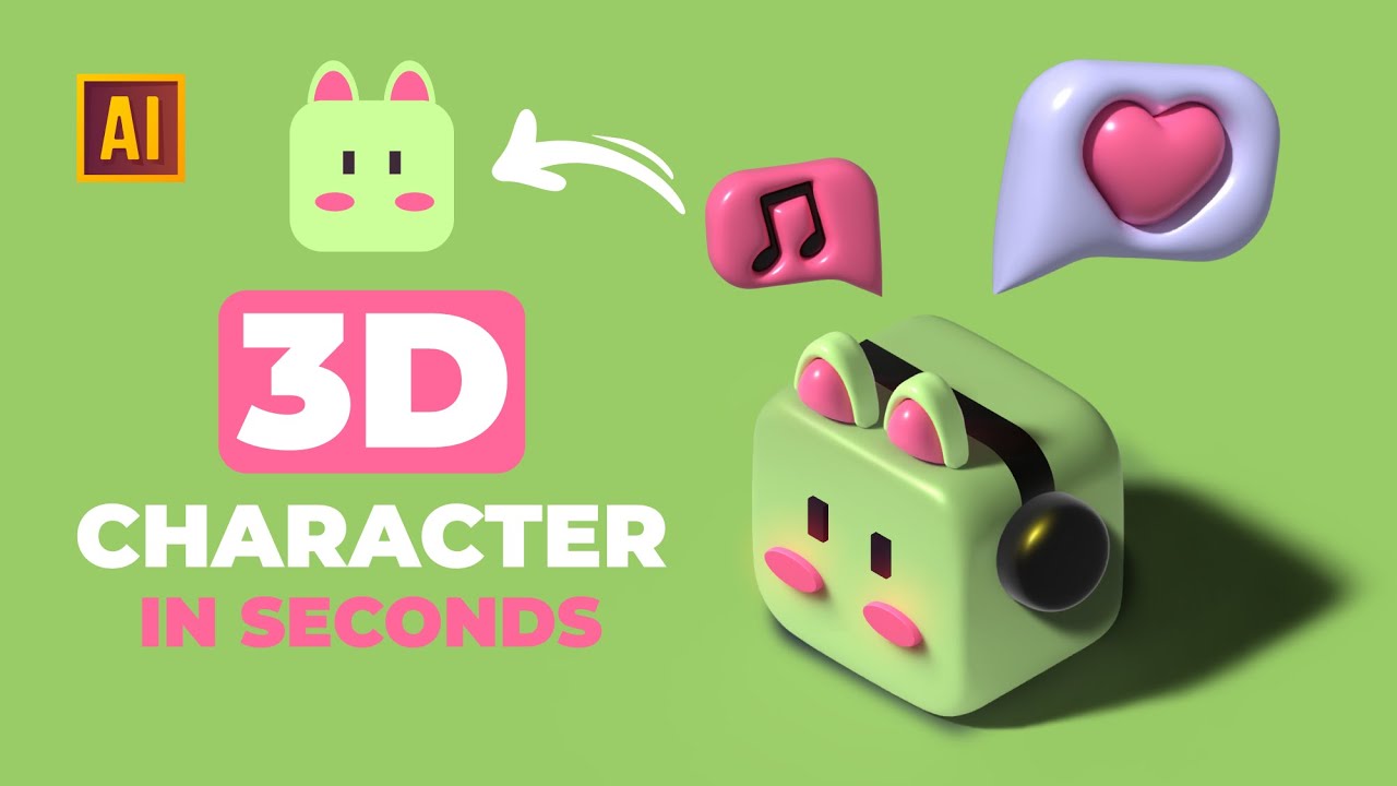 КАК СОЗДАТЬ 3D-ПЕРСОНАЖА ЗА СЕКУНДЫ В ADOBE ILLUSTRATOR