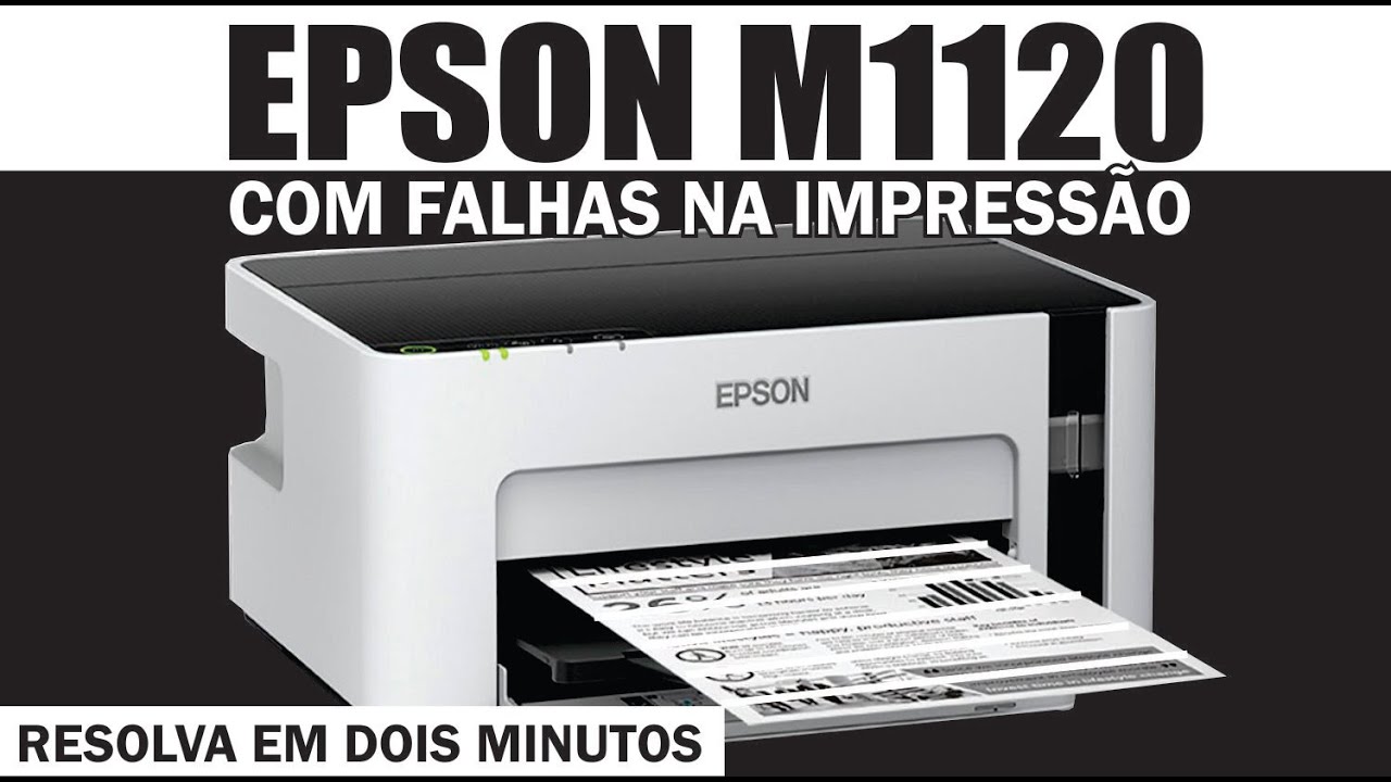 EPSON M1120 como fazer limpeza na CABEÇA de impressão