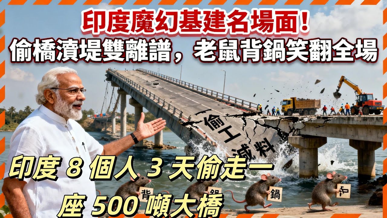 印度瘋了？8人光天化日偷走500噸鋼架橋！