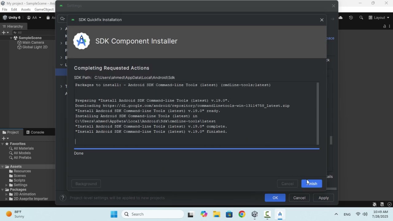 How to Fix Android SDK not found Unity | Unable to detect SDK in the selected directory.