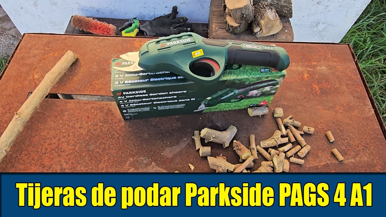 Tijeras de podar a batería Parkside PAGS 4 A1, unboxing y primeros cortes
