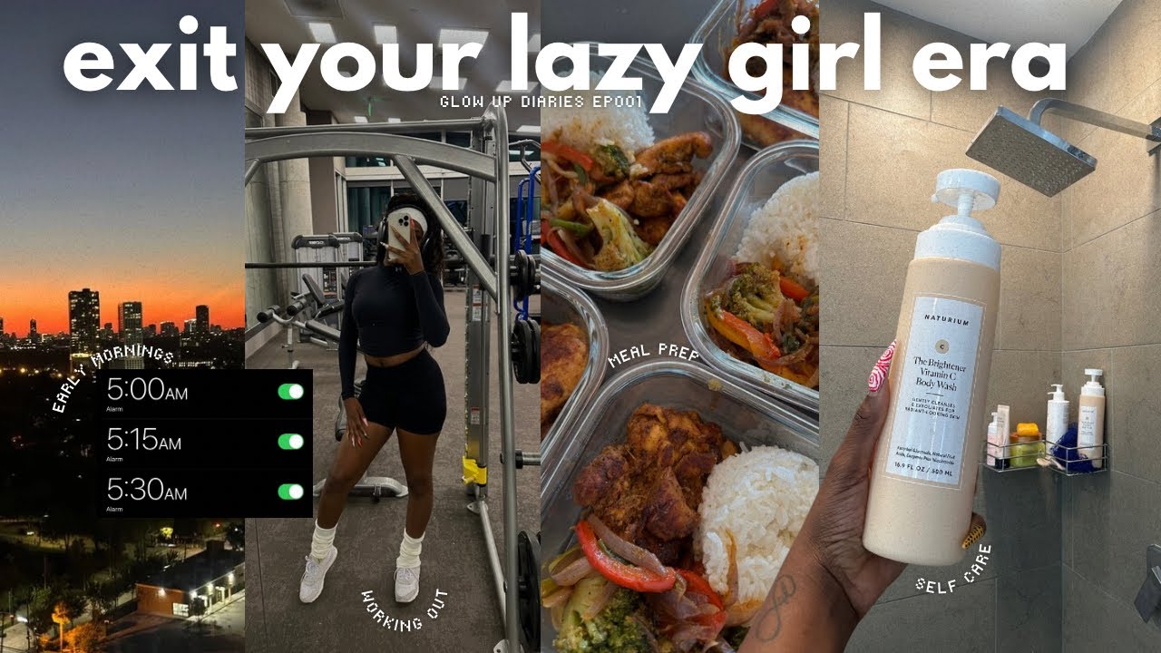 How to EXIT your LAZY GIRL ERA & be productive | healthy habits + self care tips | GLOW UP DIARIES