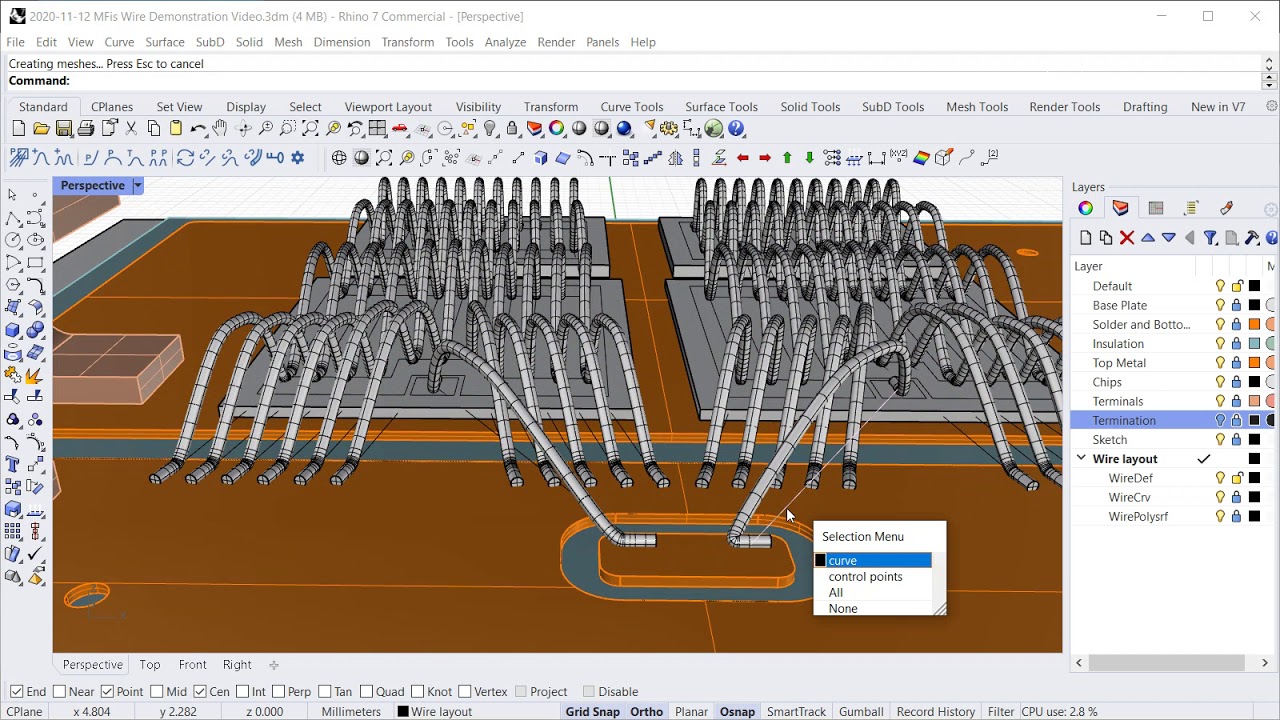 Creating a 3D bond wire layout in five minutes