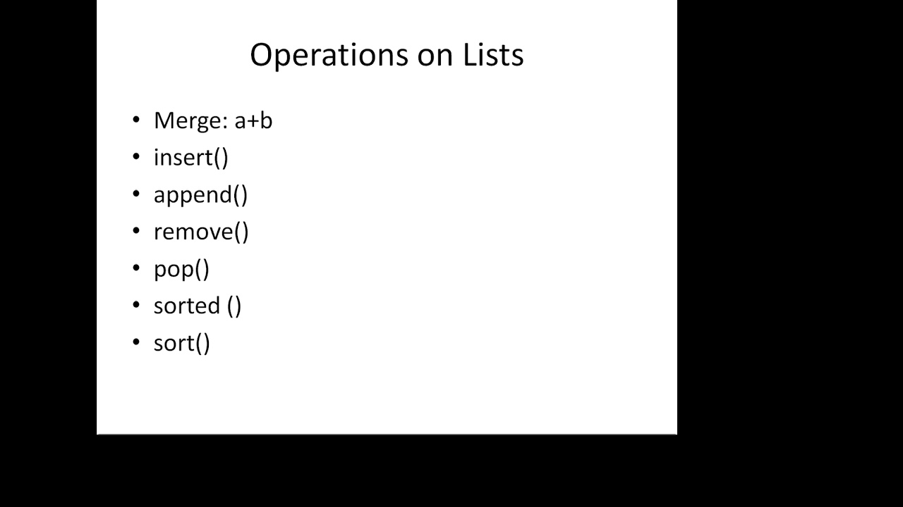 Lists in Python