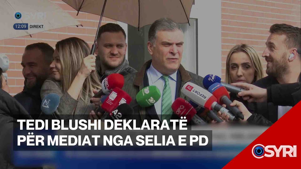 Tedi Blushi deklaratë për mediat nga selia e PD