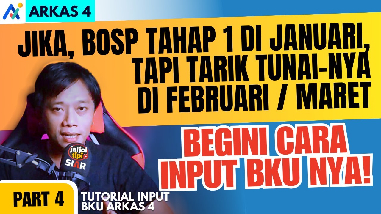 INPUT BELANJA JANUARI DI BKU FEBRUARI, KARENA TARIK TUNAINYA LAMBAT (Tutorial BKU ARKAS 4 Part 4)