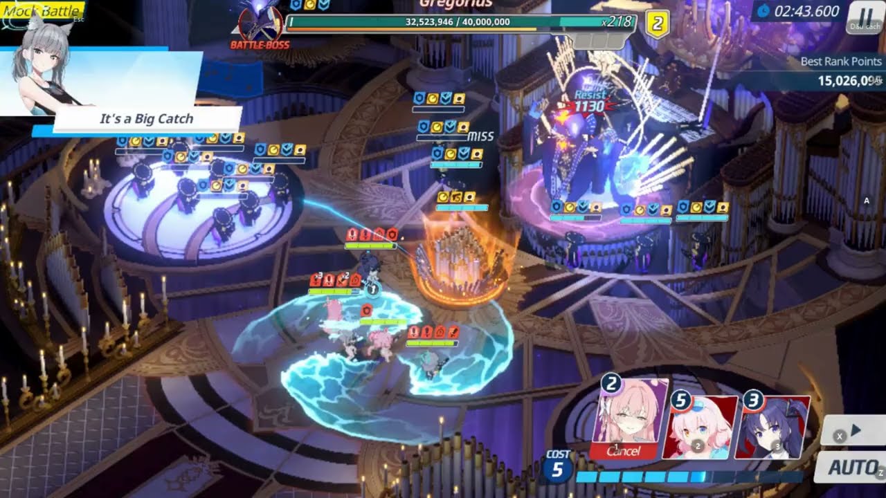 [Blue archive] Gregorius blue Extreme | lv72 clear | Grand Assault 9 - 15,033,536 pts