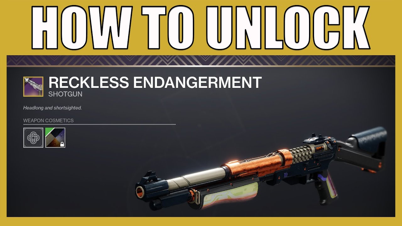 How To Unlock The Ritual Shotgun Reckless Endangerment Destiny 2 Witch Queen
