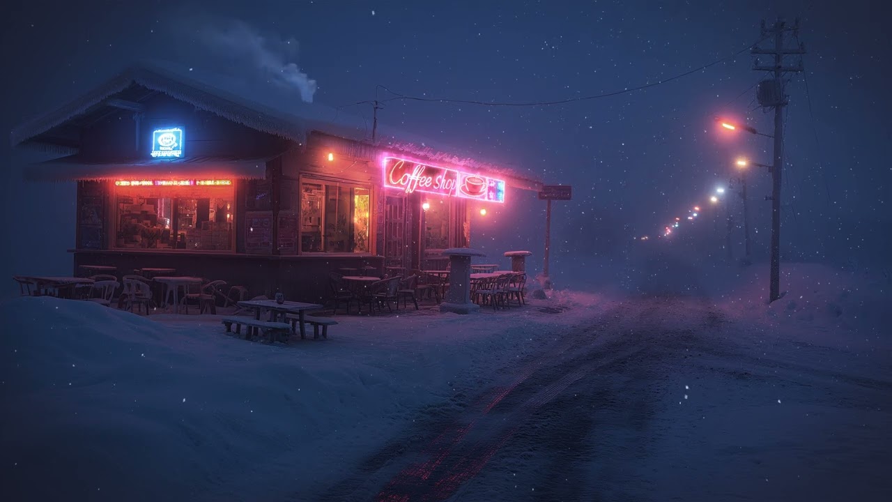 Lofi Zen &ndash; Chill Lo-fi in a Secluded Snowy Caf&eacute; | Cozy Ambience for Focus, Study, or Sleep | 4K