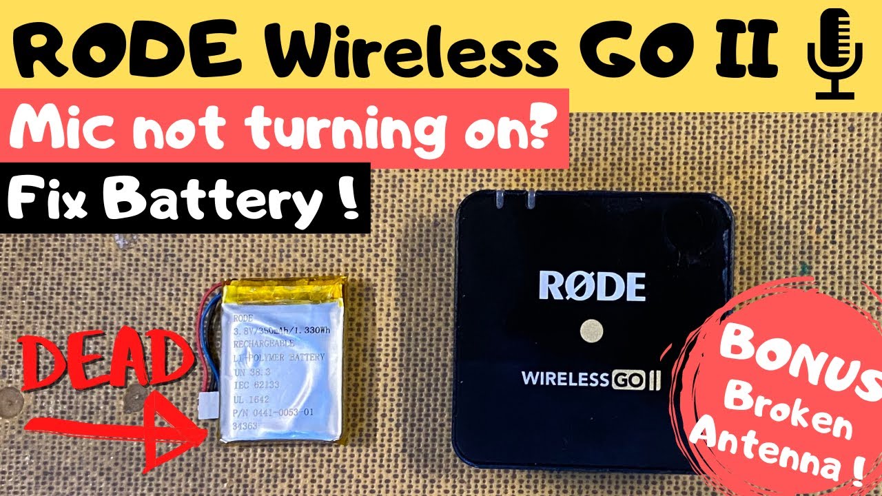 Микрофон Rode Wireless Go 2 не включается