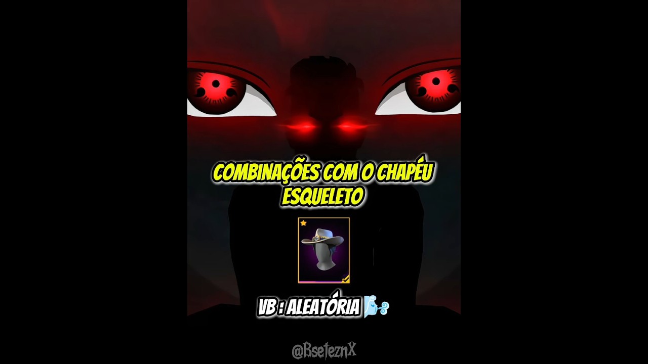 Combinações com o chapéu esqueleto 🔥#combinaçõesff #freefire #garenafreefire #skinspara4v4