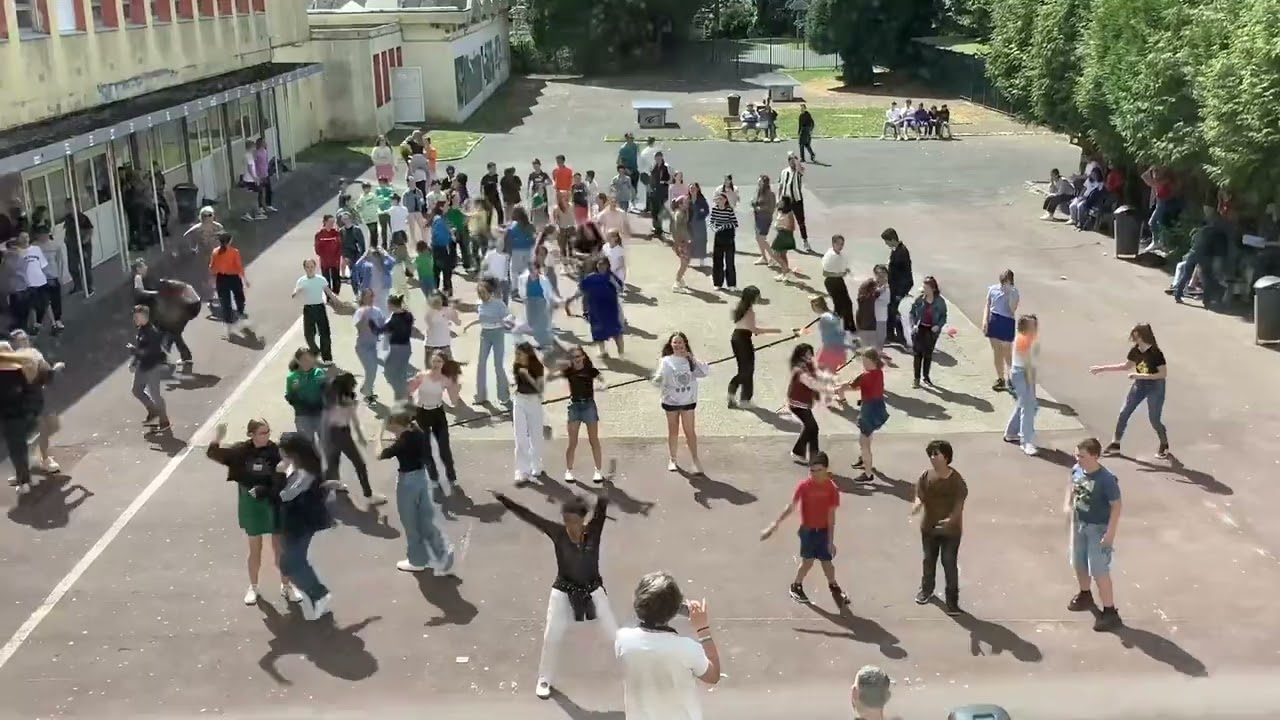 Fin d’année 2023 collège Guy Mollet #lomme avec les danses en ligne