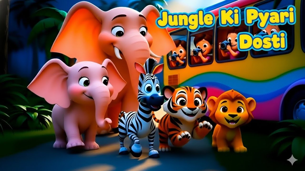 Jungle Ki Pyari Dosti | Cute Animal Cartoon Story for Kids