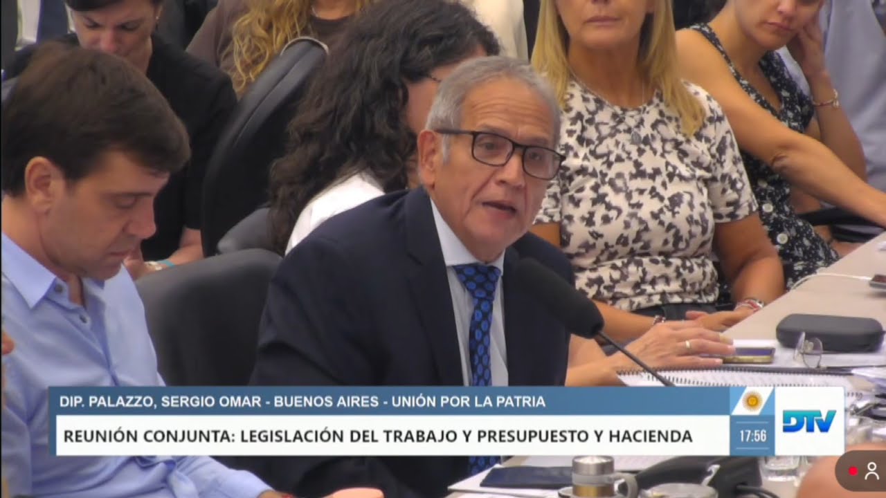HCDN aReunión conjunta: Legislación del trabajo y presupuesto y hacienda - Sergio Palazzo 18/02/2026