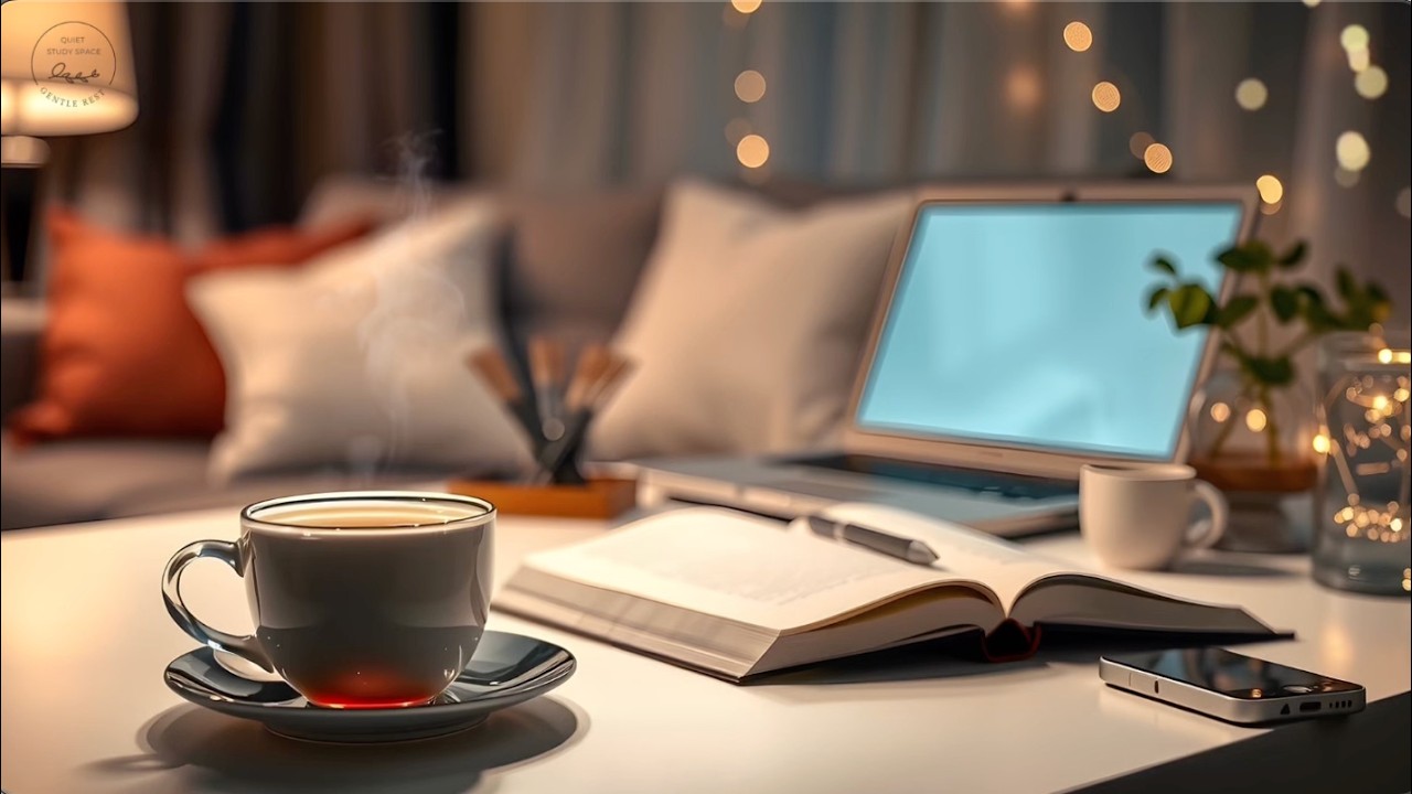 Gentle Piano for studying at night | Soft Light Study