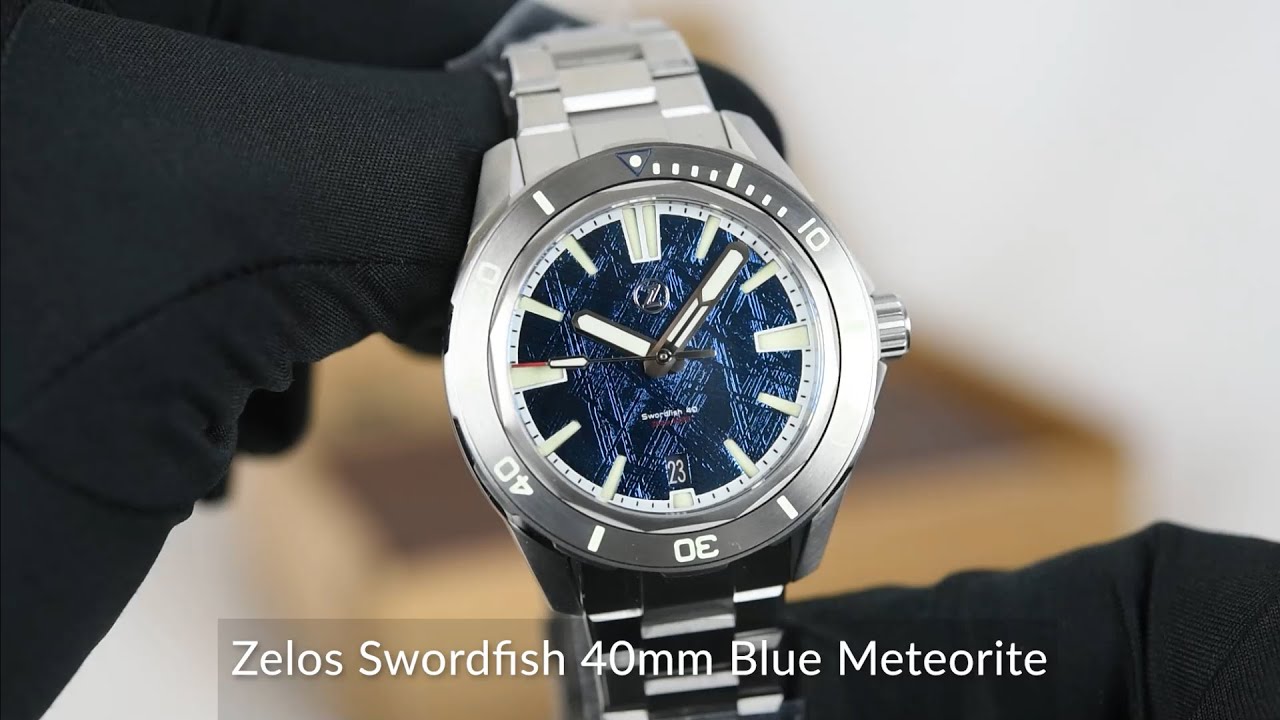Zelos Swordfish 40mm Blue Meteorite