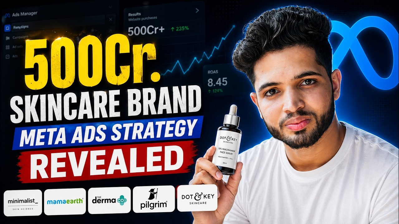 ₹500 Cr Skincare Brand Meta Ads Strategy (2026) Revealed  | D2C by Nikhil