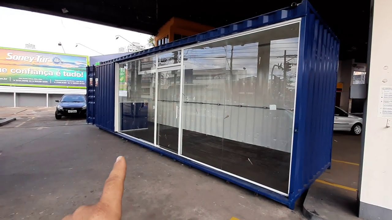 Conveniencia em container maritimo com 20m2 - Azul Containers