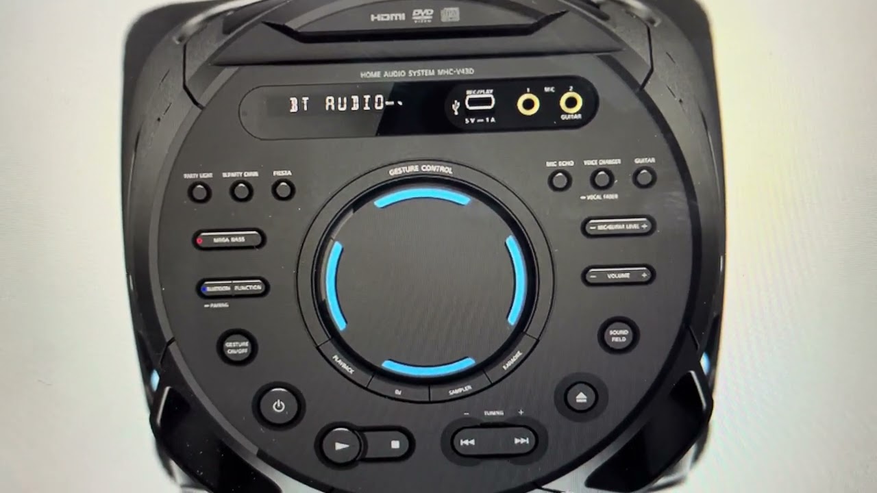 Аппаратный сброс динамика Sony MHC-V43D