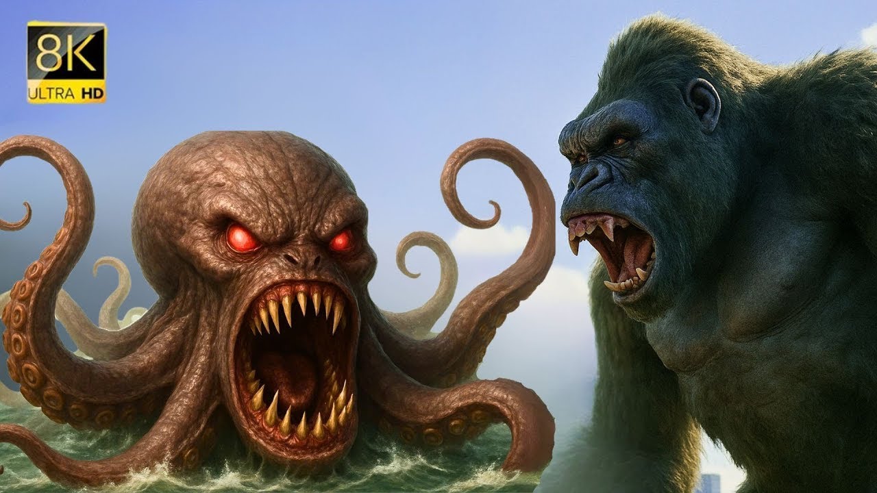 King Kong vs Sea Monster Protecting His Tribe on Skull Island  2025 Movie 4K UHD PART 2
