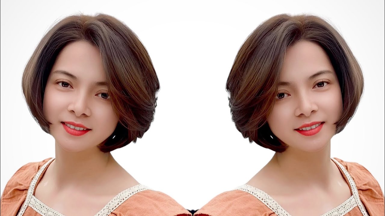 Dang Hieu. Hướng dẫn cắt tóc ngắn BoB Classic cho Nữ gương mặt tròn 2023. (Bob Classic Cut)