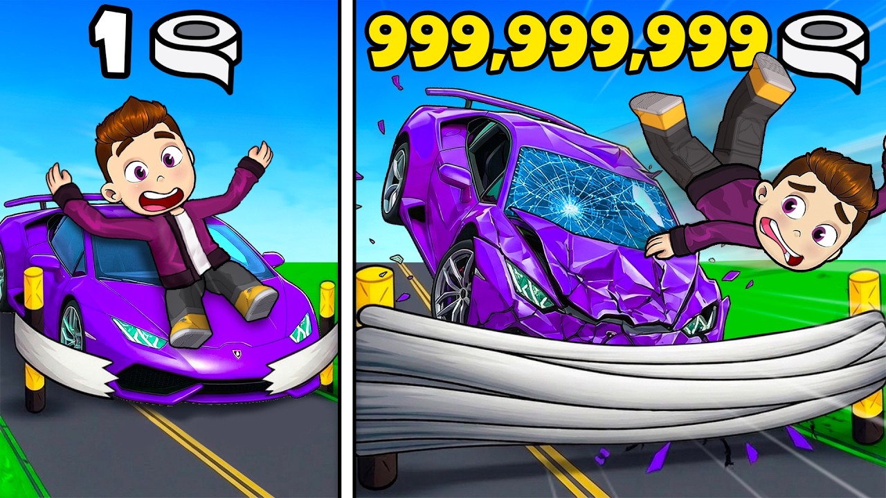 AUTO gegen 9 999 999 SCHICHTEN KLEBEBAND...