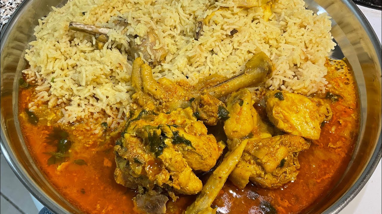 Chicken Pulao And Naatu Kodi Pulusu | Eating Spicy Chicken Curry And Pulao Super Combination 😋 