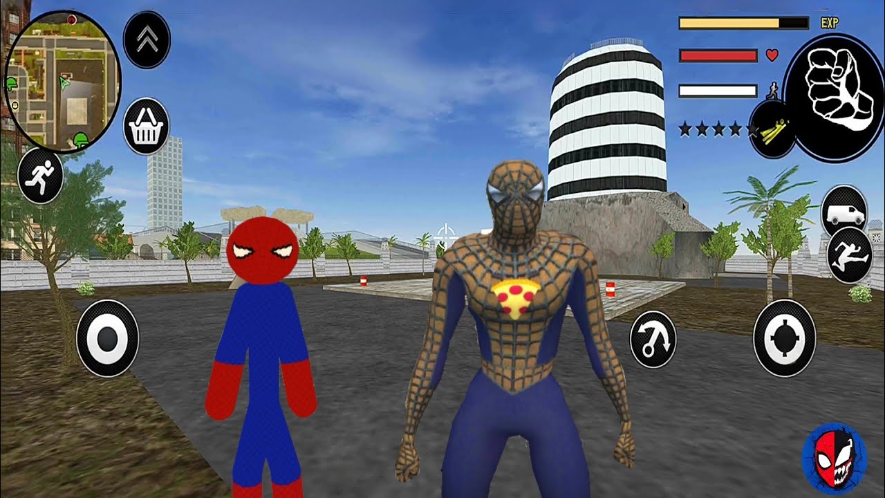 Spider Stickman Rope Hero 2 new and cool car #2 - Android Gameplay