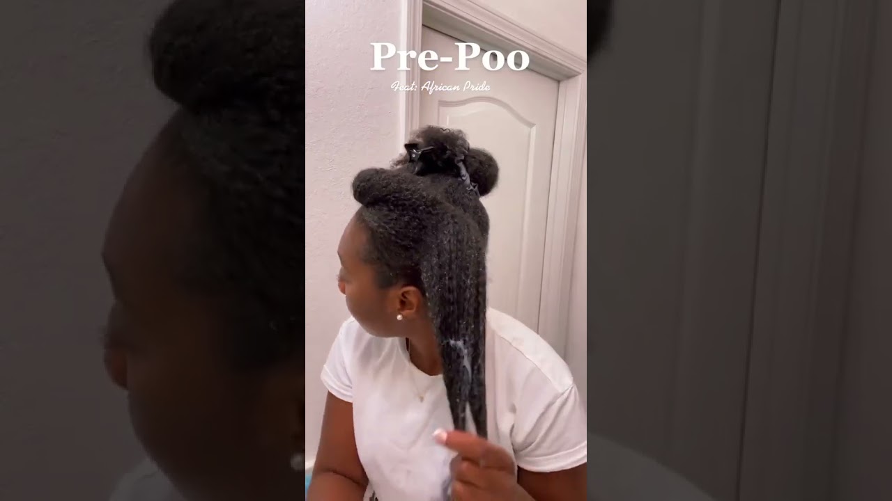 Melting hair tangles with African Pride Moisture Miracle Pre-Shampoo