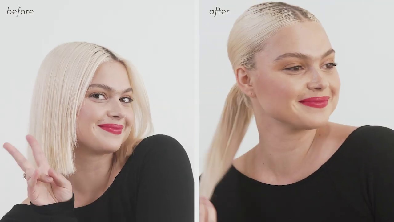 Low Ponytail using Clip-in Extensions