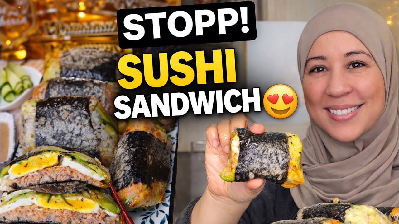 Ramadan Sushi Sandwich 🌙 Knusprig, cremig & perfekt für Iftar | سندويتش سوشي سهل ولذيذ لرمضان