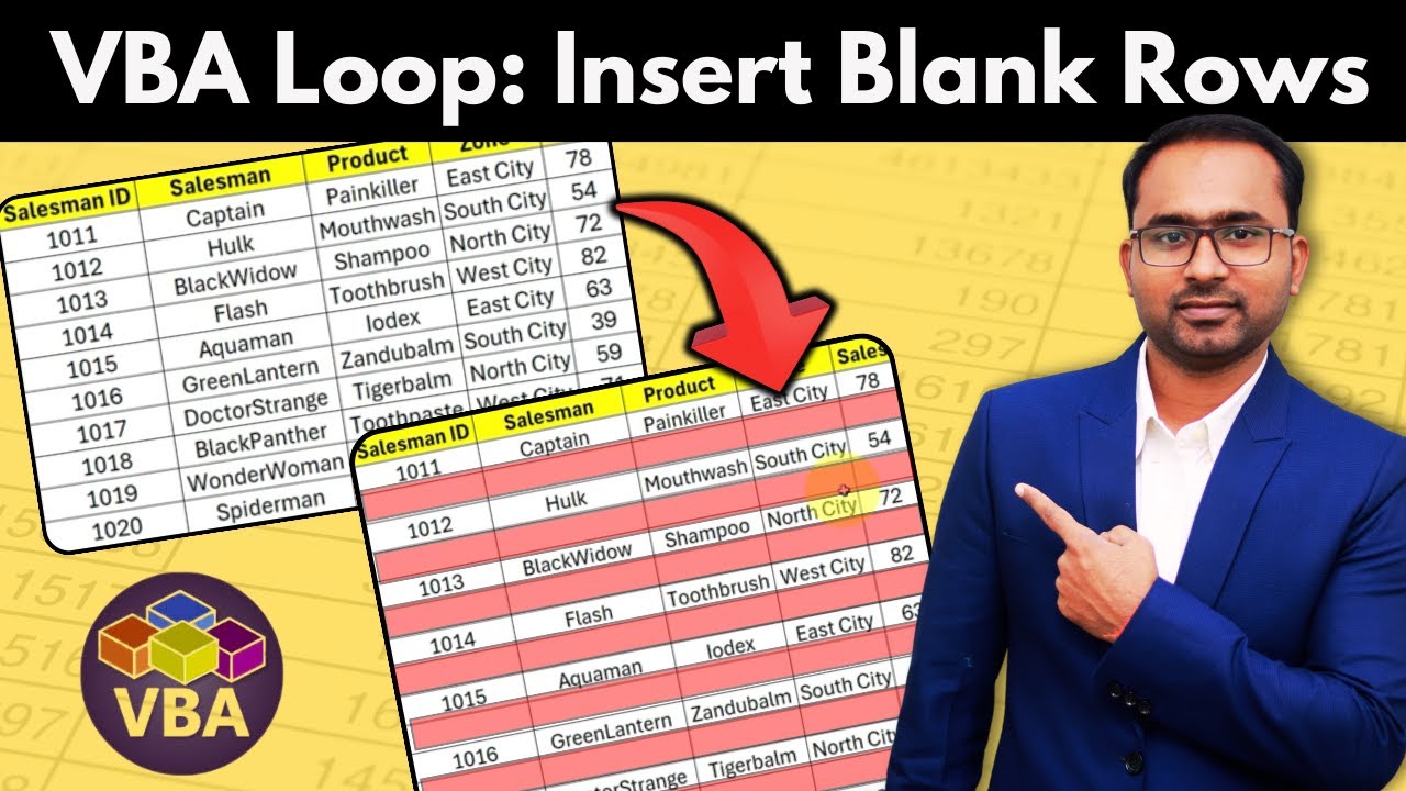 Excel VBA: Add Blank Rows Using Loops | Excel में आसानी से Blank Rows कैसे डालें?