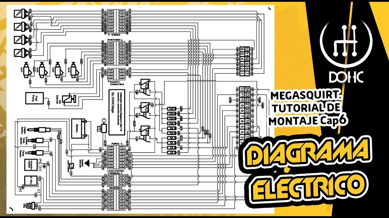 DIAGRAMA MEGASQUIRT. TODO lo que necesitas saber. TUTORIAL DE MONTAJE Megasquirt #6. DOHC Stage