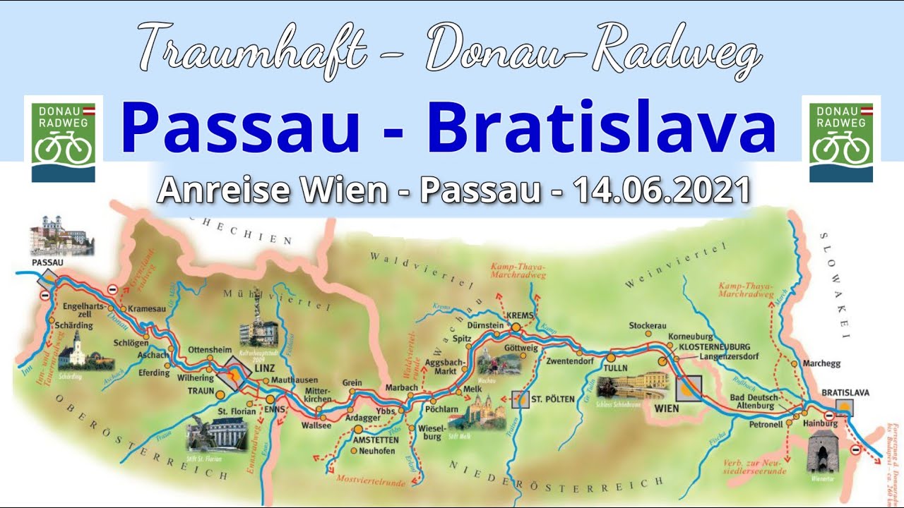 Donau Radweg - Anreise Wien-Passau