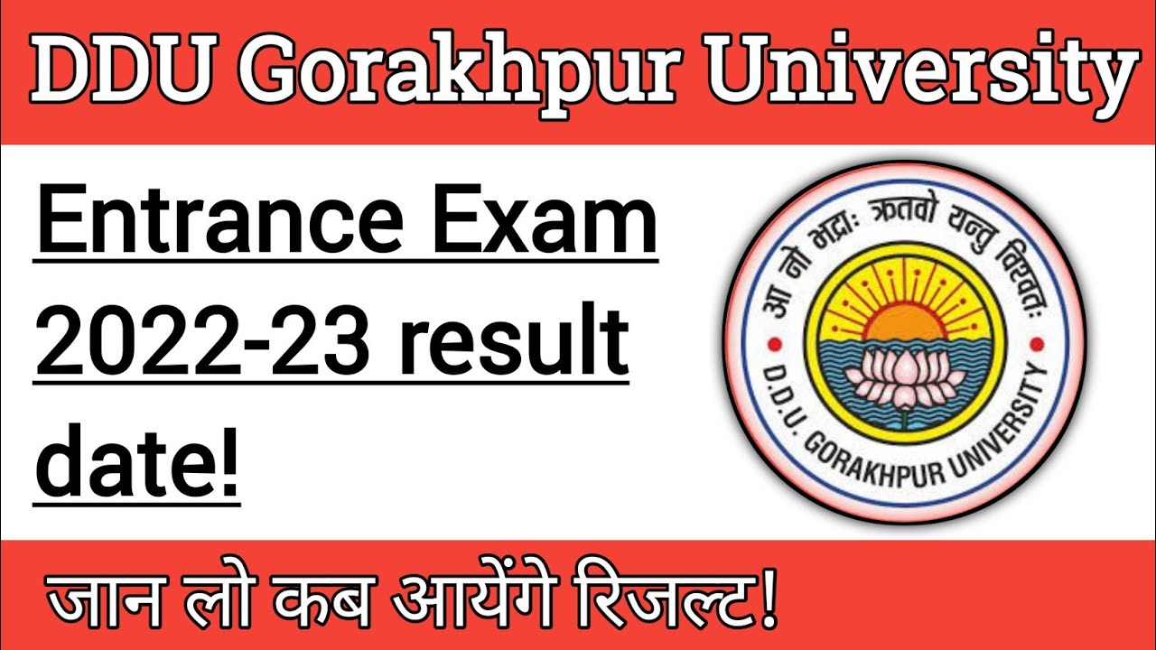 DDU GKP | Entrance Exam 2022-23 result date | #ddu