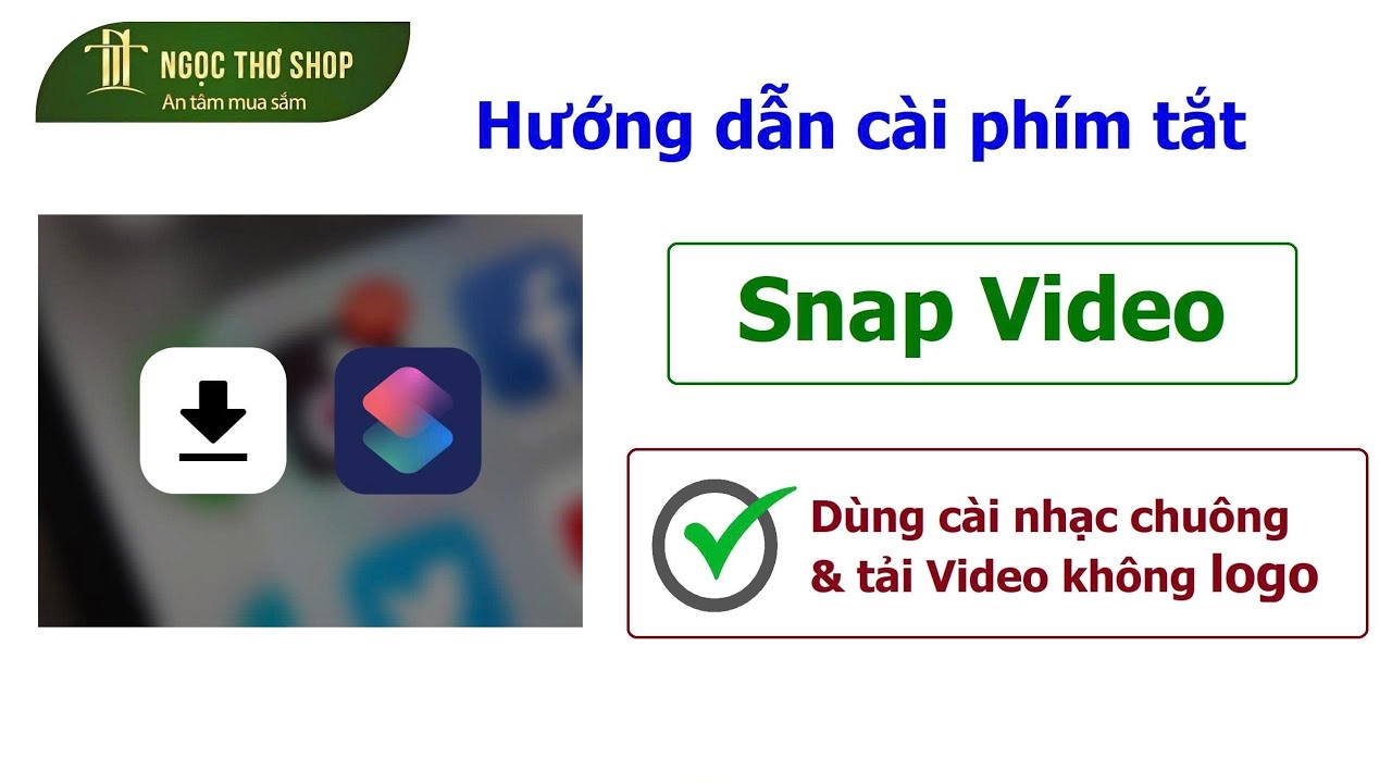 Instructions for setting the Snap Video shortcut to set ringtones for iPhone from iOS 26 and abov...