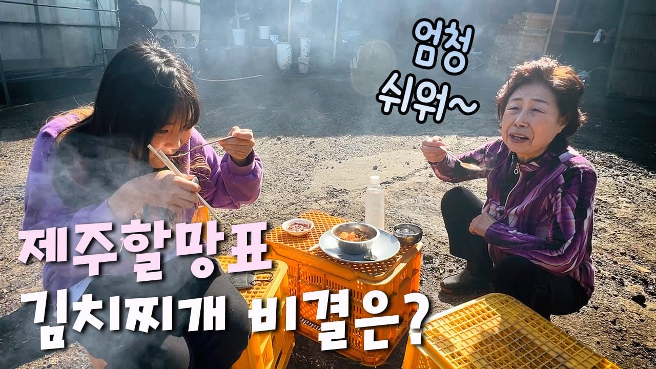 제주할망 김치찌개 비결은?? 레시피 대공개~!! 과수원 브이로그