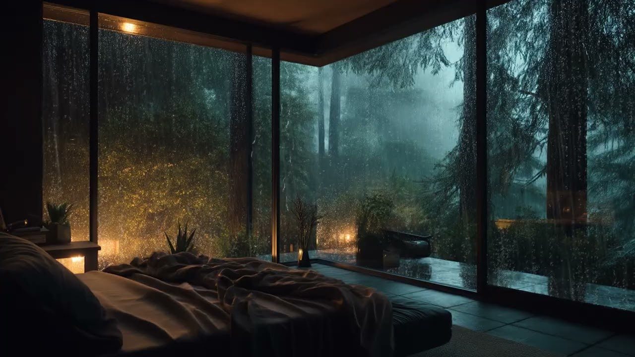 Soft Rain Thunder Background Music for Focus, Work, and Quiet Evenings 💻🌧️