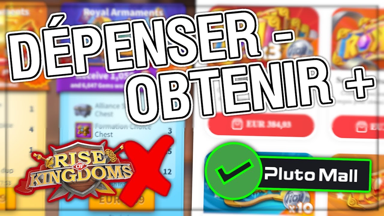 ÉCONOMISER DE L'ARGENT SUR VOS ACHATS EN JEU (PLUTOMALL GUIDE) | RISE OF KINGDOMS FR