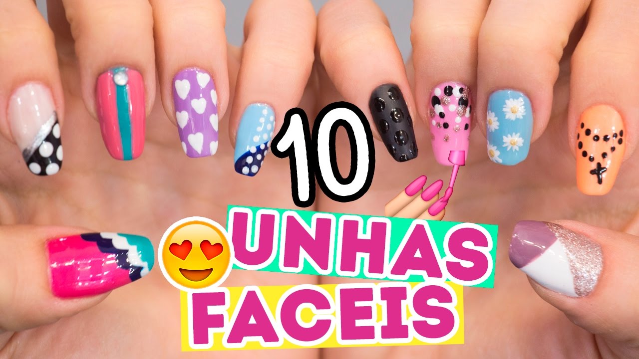 10 UNHAS DECORADAS MUITO FÁCEIS PARA INICIANTES #2 | Jana Taffarel