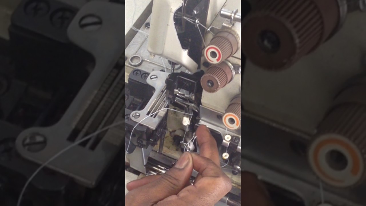How to thread a brother EF4-B511 industrial overlocker