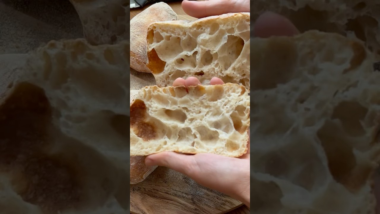 SOURDOUGH CIABATTA | Recipe in the Description