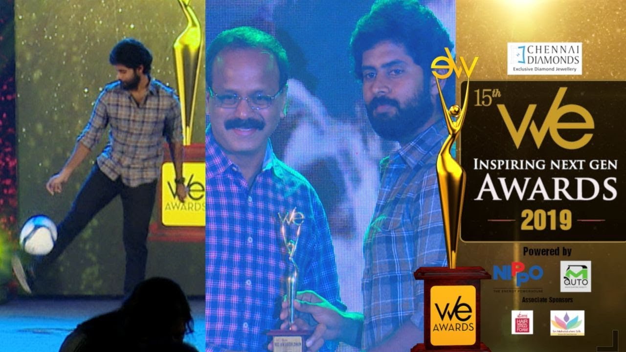 Bigil Footbal Live Performance On Stage By Kathir - Kathir Speech At We Awards 2019 | Vijay