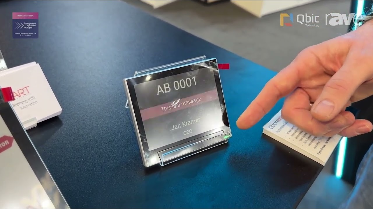 ISE 2026: Qbic Technology Presents Zeitwart Doorzign, a Digital Room Sign Solution