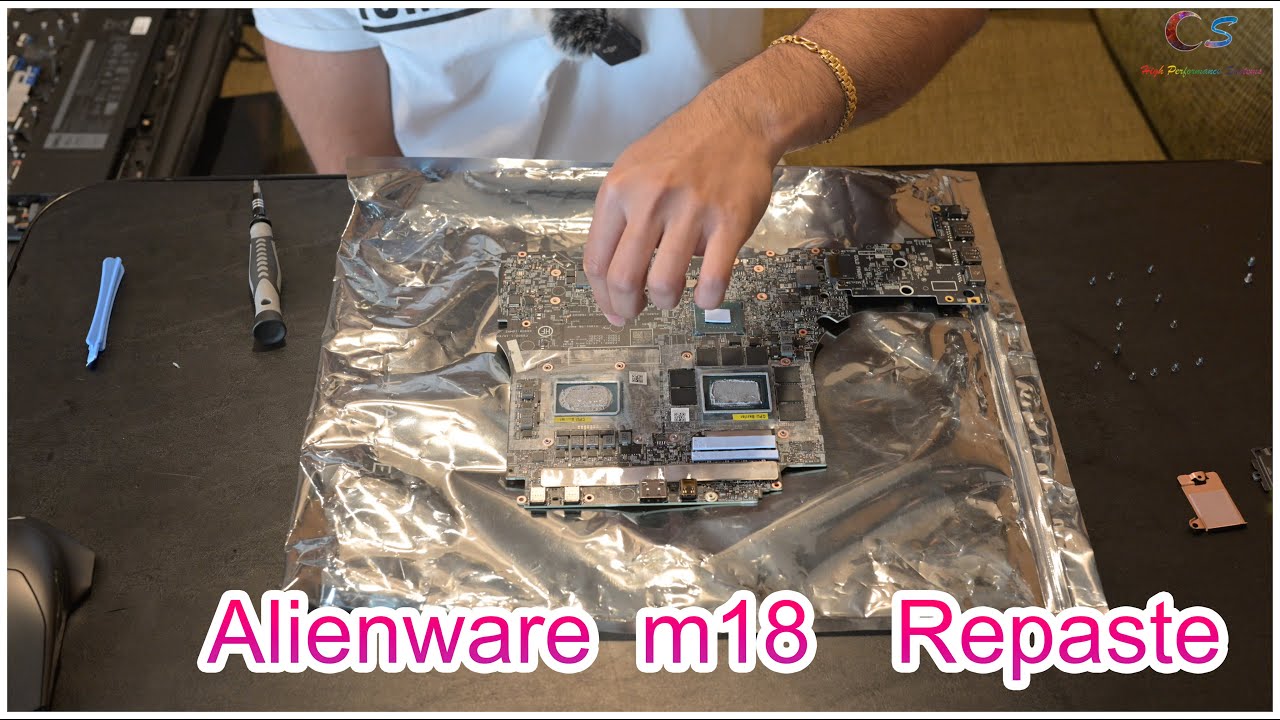 Разборка и перепайка Alienware m18