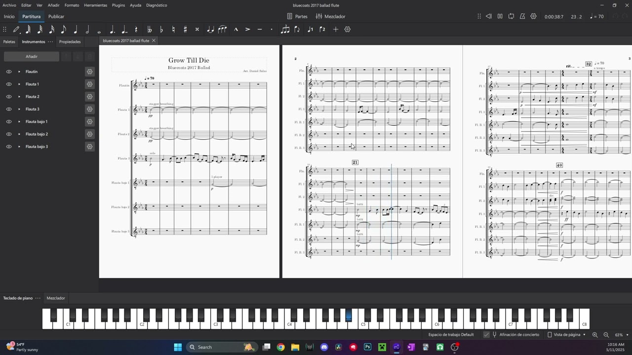 Grow Till Die flutes recording arrangement