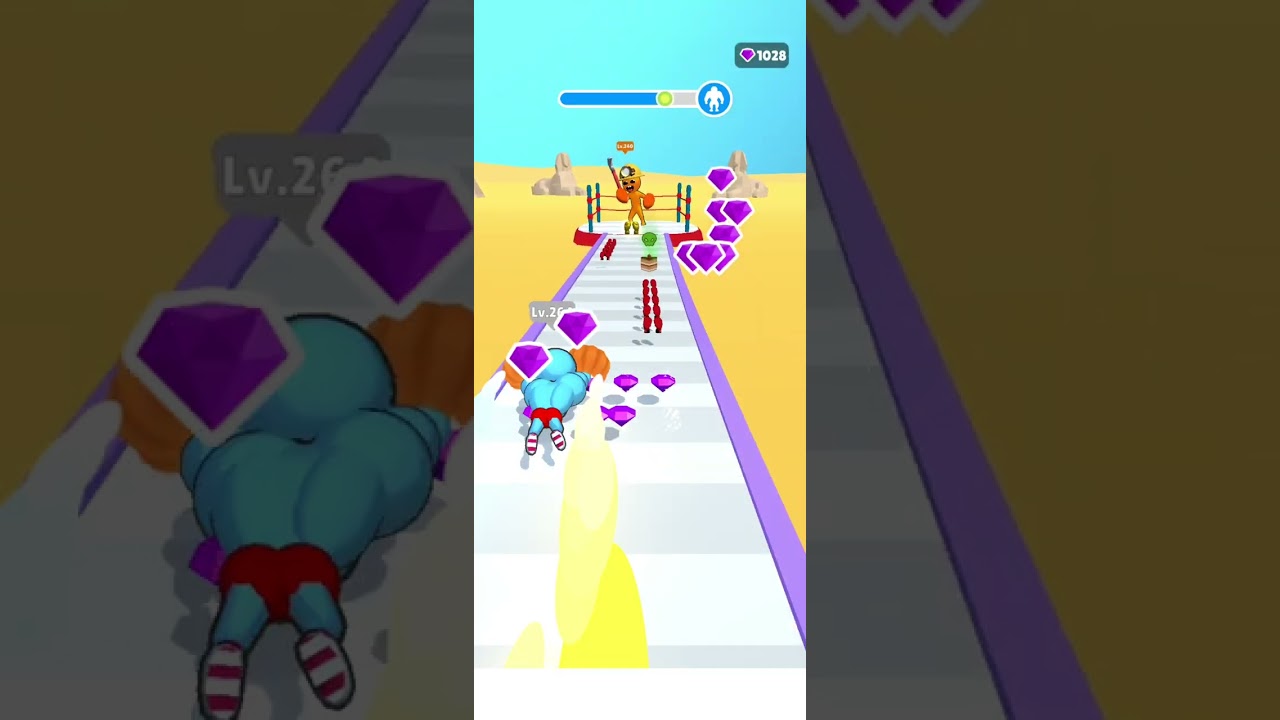 Level Up Runner Game | Satisfying Gameplay #games #shorts #gaming #asmr #leveluprunner
