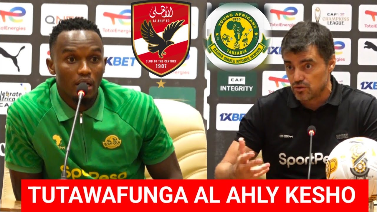 DICKSON JOB NA KOCHA WA YANGA WATANGAZA VITA KWA AL AHLY WALITUFUNGA KWAO TUTALIPA KIKASI TUTAFUZU