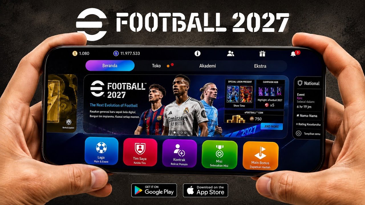 Наконец-то eFootball 2027&trade; Mobile здесь 🥶 БЕСПЛАТНЫЙ эпик, стартовая кампания, новые функции и да...